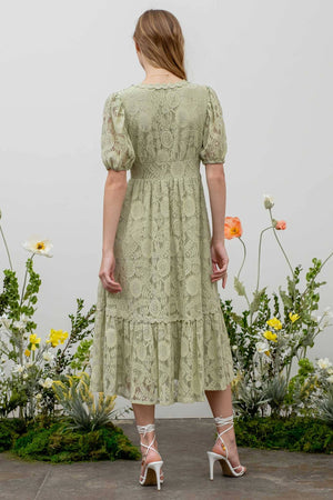 Tea Time Lace Midi Dress