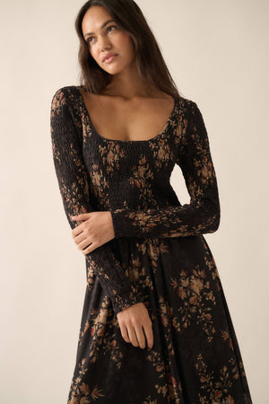 Harvest At Midnight Maxi Dress