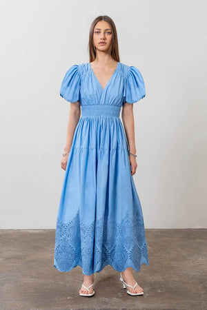 You're A Treasure Eyelet Midi Dress