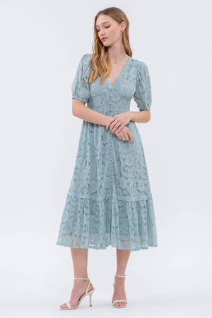 Tea Time Lace Midi Dress