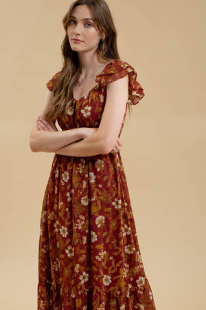 Harvest Florals Midi Dress