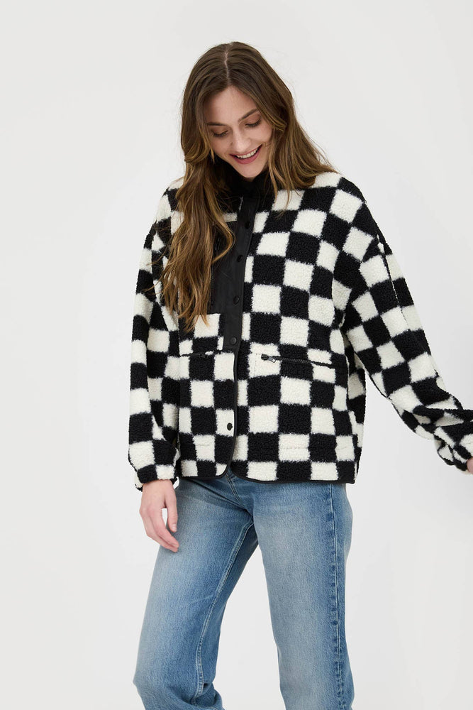 Checkered Fleece Jacket