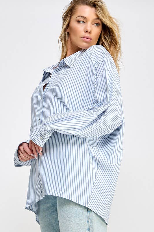 Classic Striped Button Down Shirt