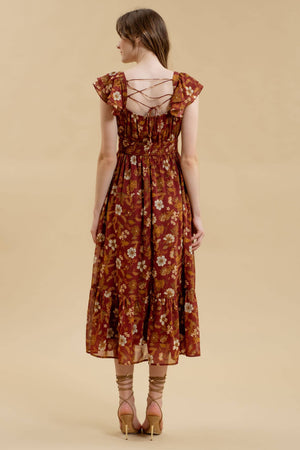 Harvest Florals Midi Dress