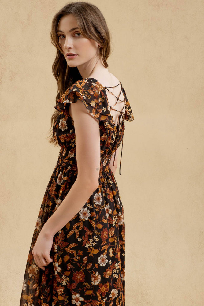 Harvest Florals Midi Dress