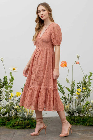 Tea Time Lace Midi Dress