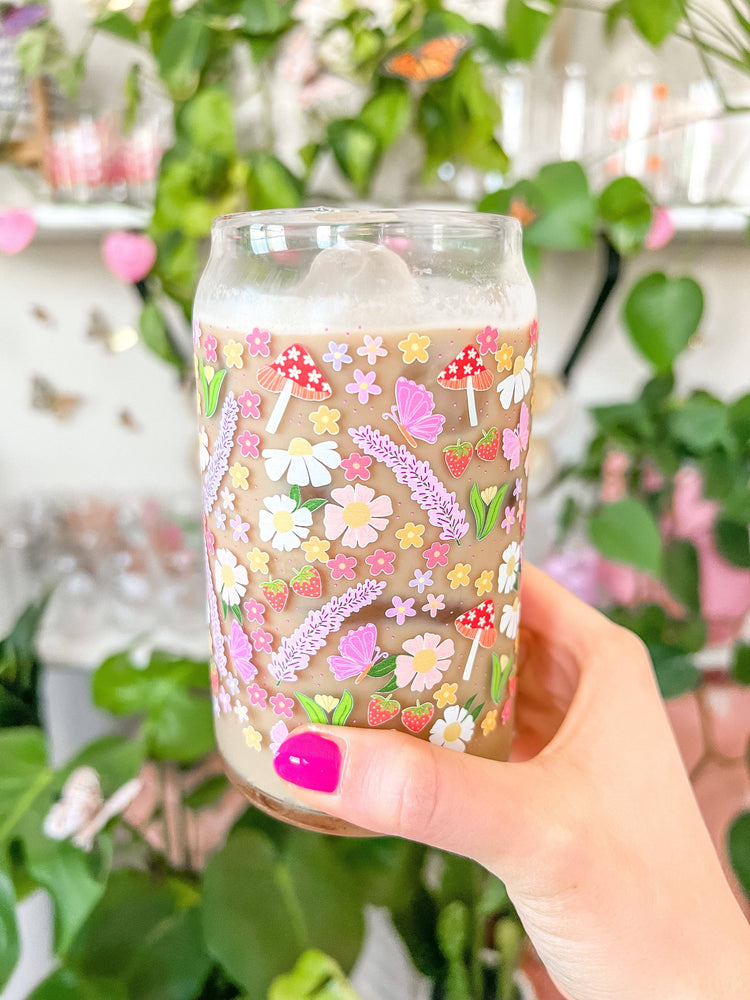 16oz Colorful Garden Glass