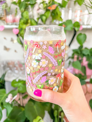 16oz Colorful Garden Glass