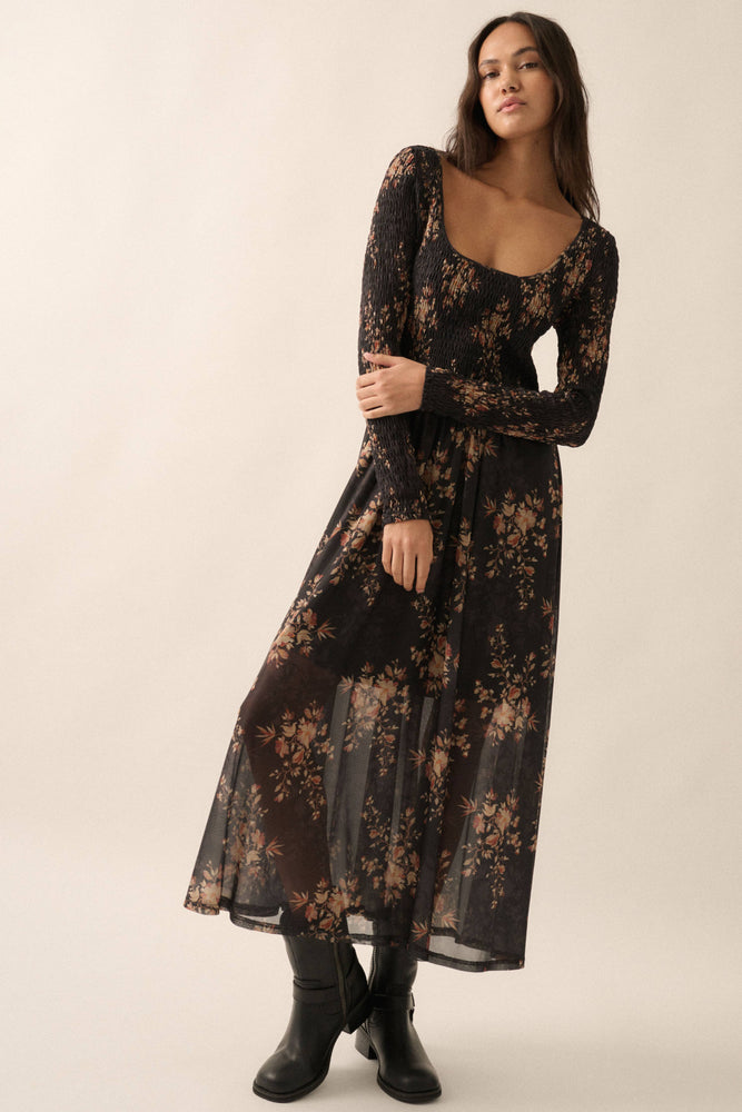 Harvest At Midnight Maxi Dress