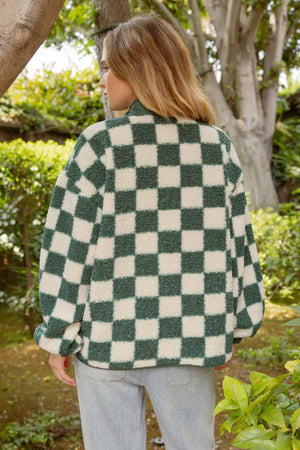 Checkered Fleece Jacket