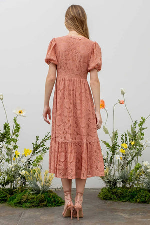 Tea Time Lace Midi Dress