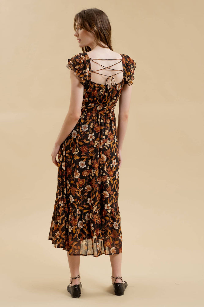 Harvest Florals Midi Dress