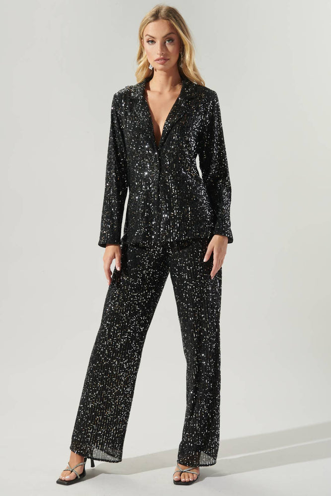 Friday Nights Sequin Tailored Jacket