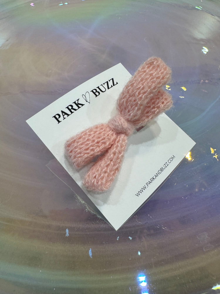 Cozy Knitted Bow Clip