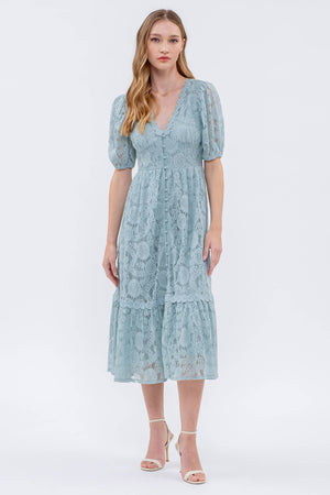 Tea Time Lace Midi Dress