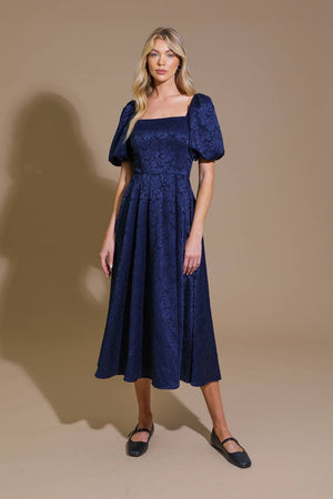 Bit of Bridgeton Jacquard Midi Dress