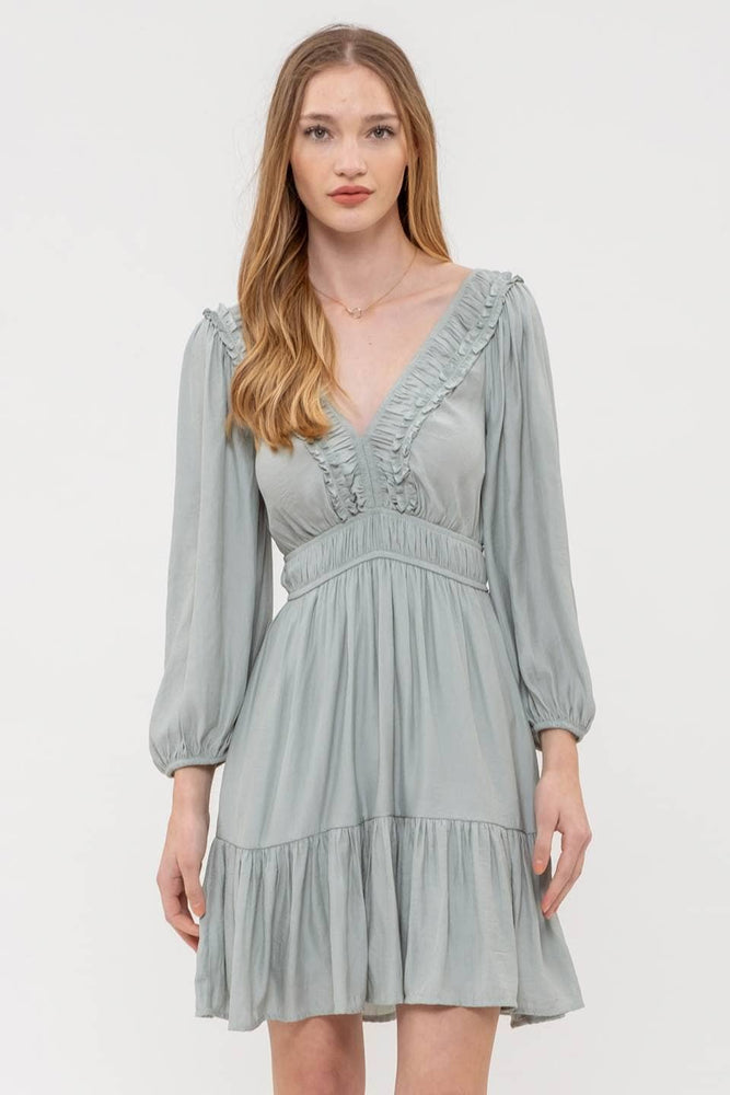 Elegant Afternoon Ruffle Dress