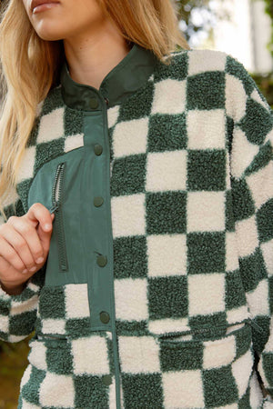 Checkered Fleece Jacket