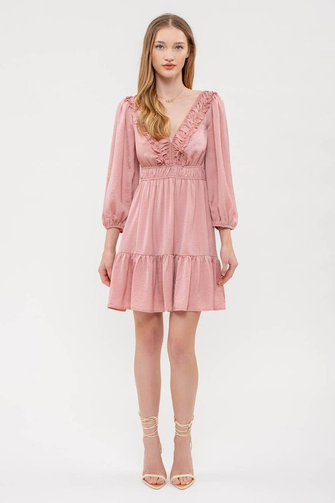 Elegant Afternoon Ruffle Dress