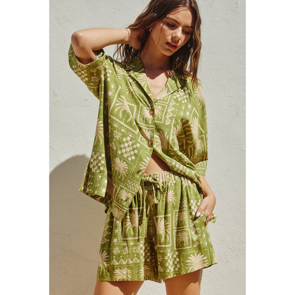 Rancho Mirage Relaxed Shirt And Shorts Set