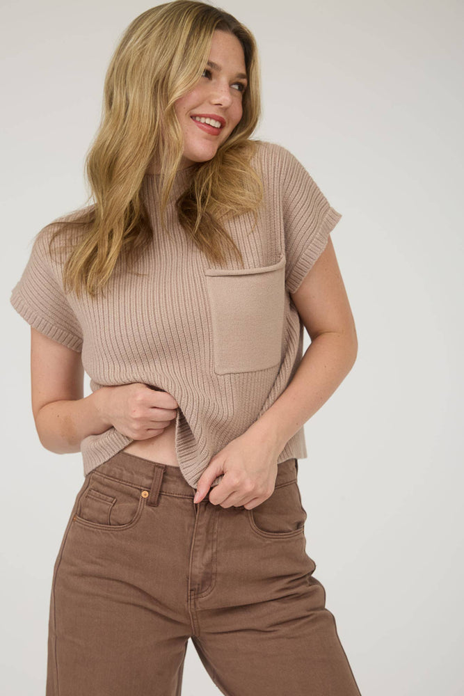 Central Park Knitted Pocket Top