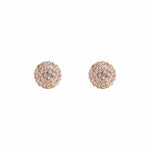 Park and Buzz radiance stud. Sparkle ball earrings. Hillberg and Berk. Canadian Brand. Glitter ball earrings. Rose Gold earrings jewelry jewellery