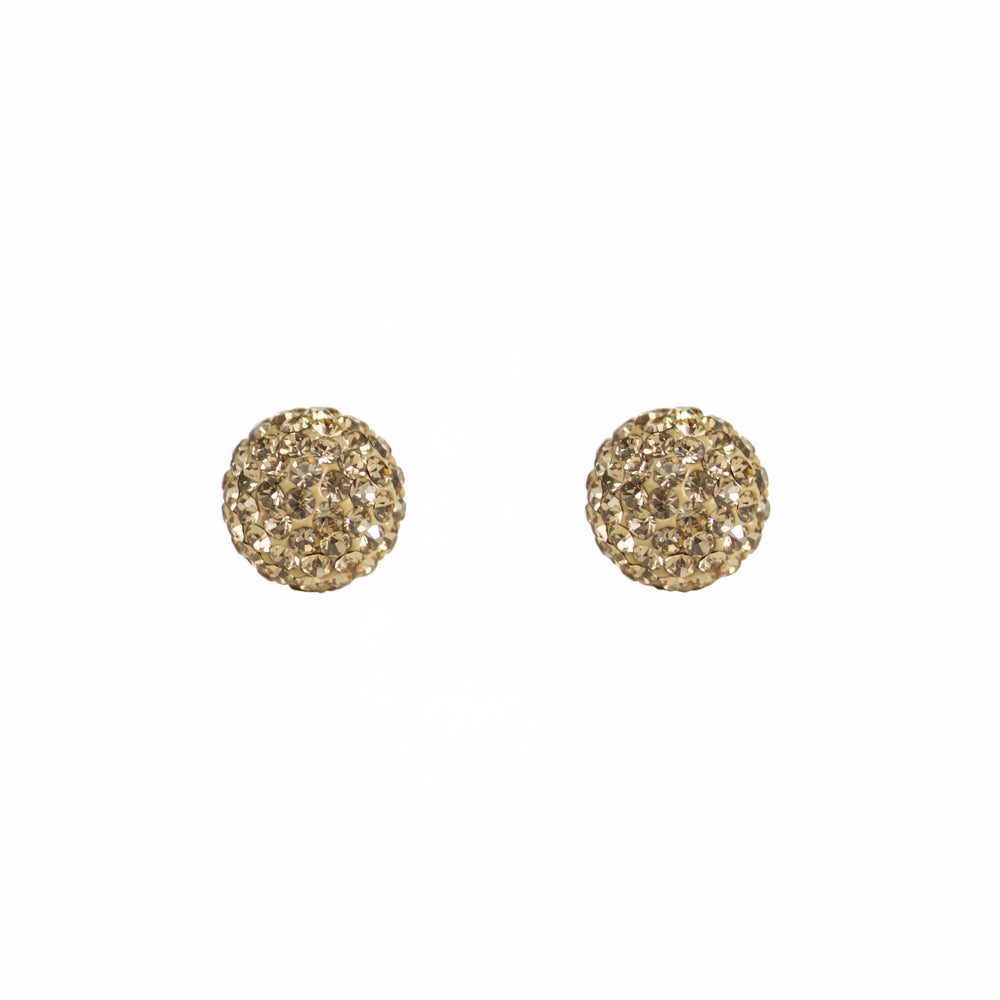 Park and Buzz radiance stud. Sparkle ball earrings. Hillberg and Berk. Canadian Brand. Glitter ball earrings. Gold sparkle earrings jewelry jewellery