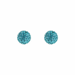 Park and Buzz radiance stud. Sparkle ball earrings. Hillberg and Berk. Canadian Brand. Glitter ball earrings.Teal blue green sparkle earrings jewelry jewellery. Valentines gift.