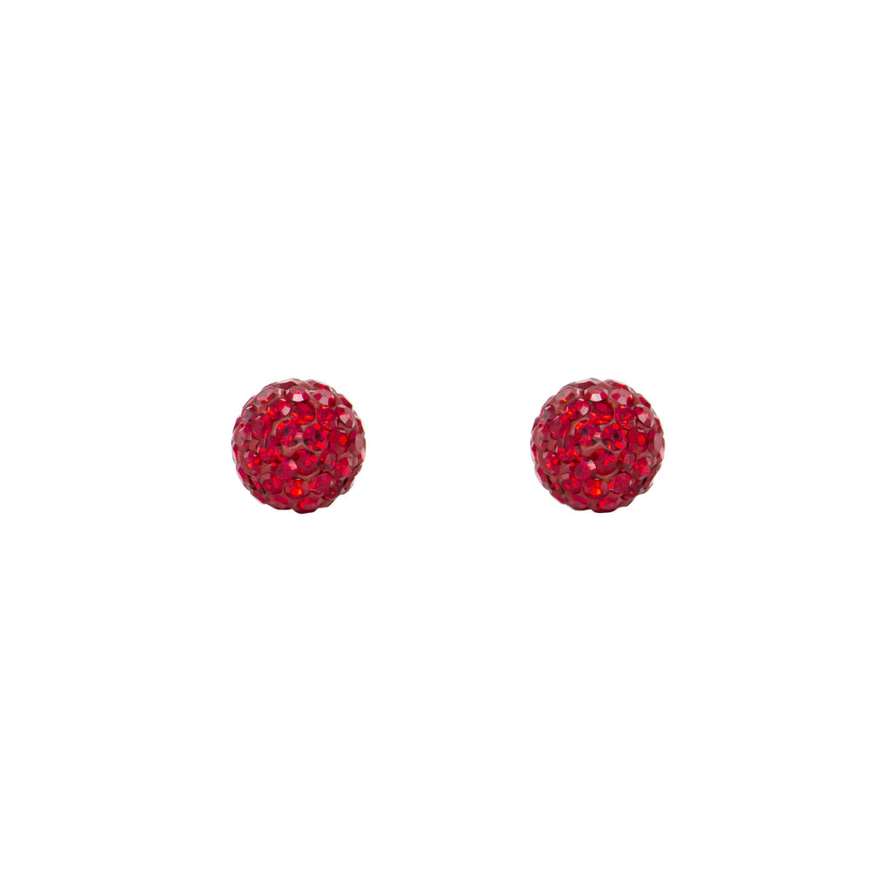 Park and Buzz radiance stud. Sparkle ball earrings. Hillberg and Berk. Canadian Brand. Glitter ball earrings. Red sparkle earrings jewelry jewellery. Valentines gift.