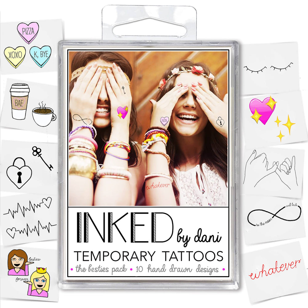 Besties  Temporary Tattoo Pack