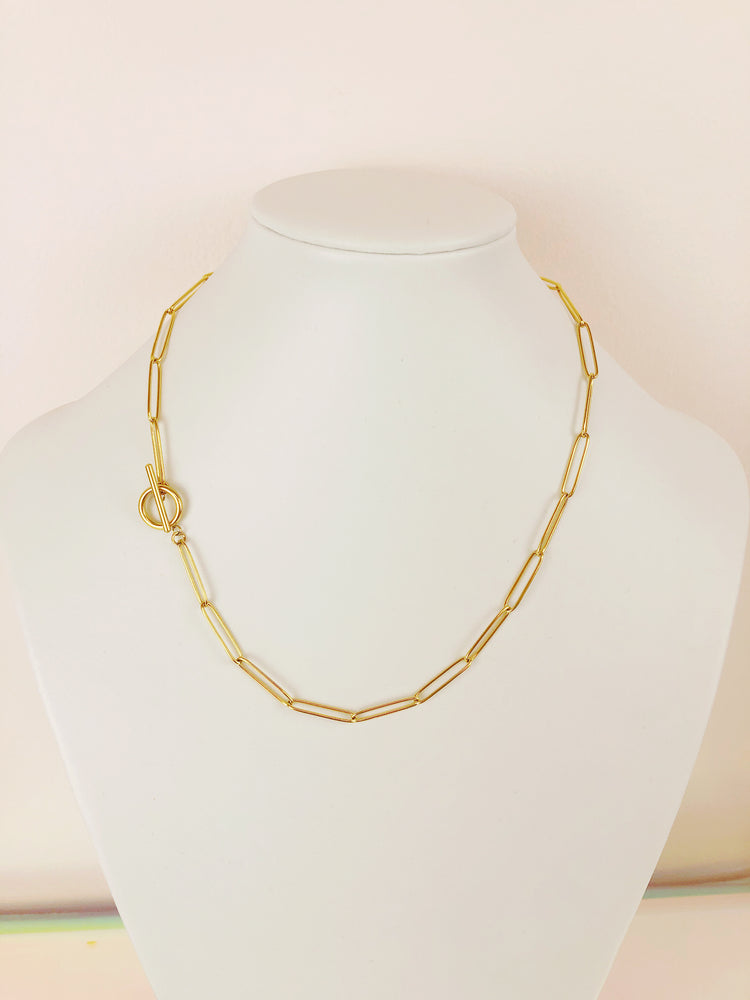 Large Paperclip Toggle Necklace