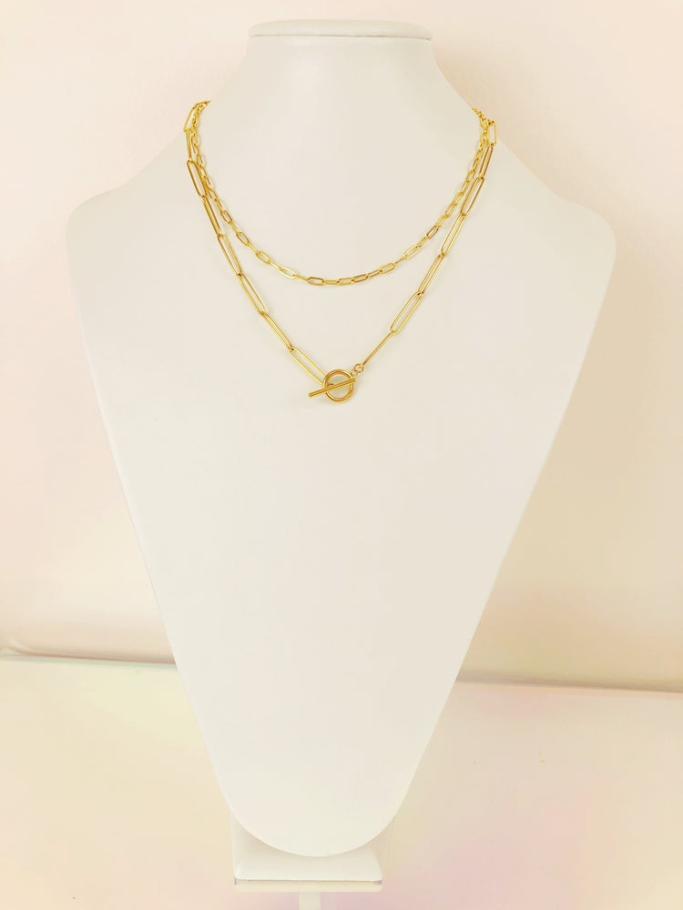 Large Paperclip Toggle Necklace