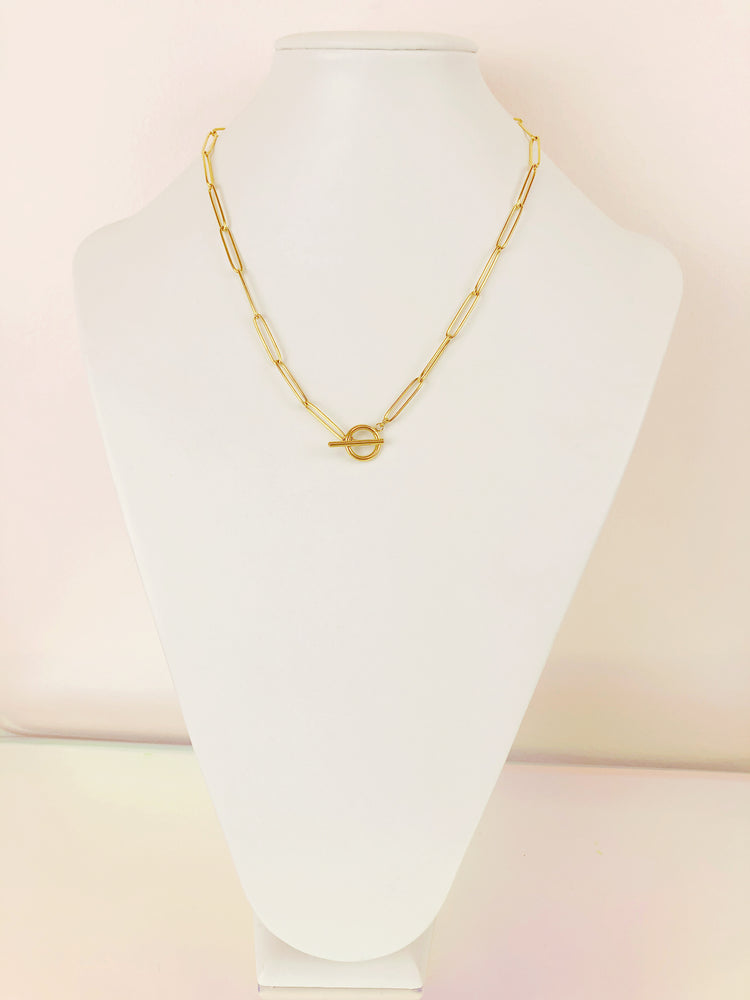 Large Paperclip Toggle Necklace